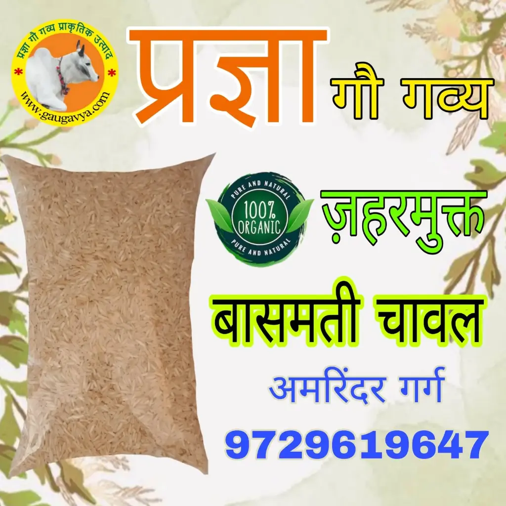 ज़हरमुक्त बासमती चावल Organic Rice Basmati