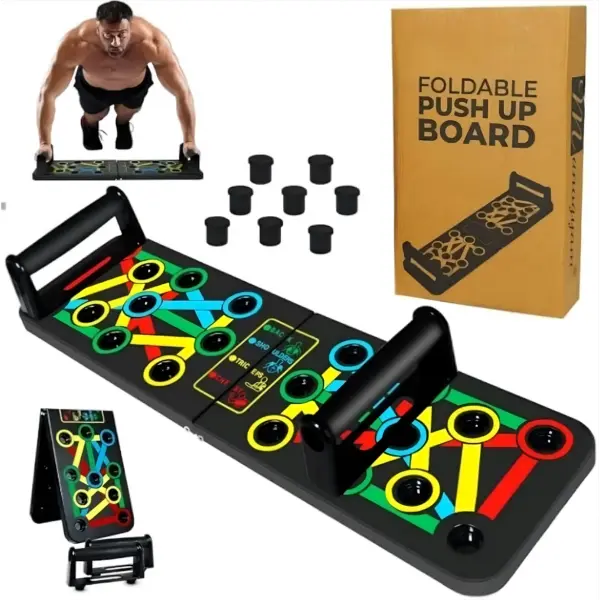 15 in 1 Foldable Push-Up Board – Ultimate Multifunctional Home Workout Equipment