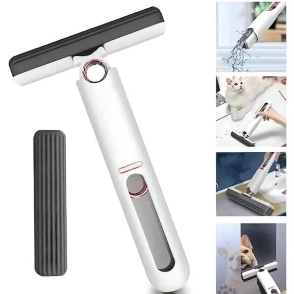 Portable Squeeze Mini Mop Tool with Super Absorbent Microfiber