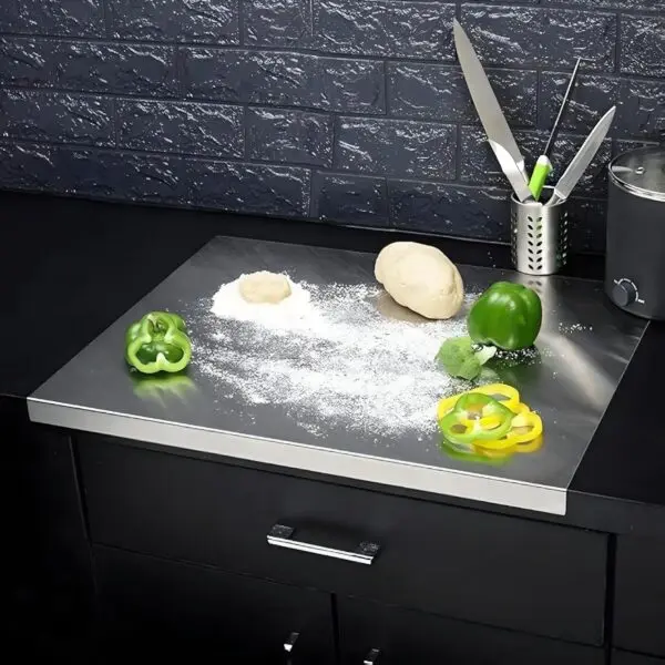 Premium Stainless Steel Kitchen Chopping Board with Rounded Edge