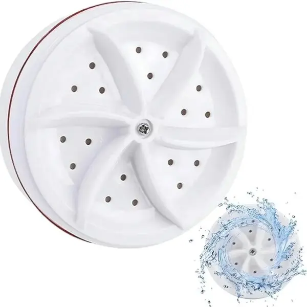 2 in 1 Mini Washing Machine Portable Rotating Ultrasonic Magic Turbine Washer