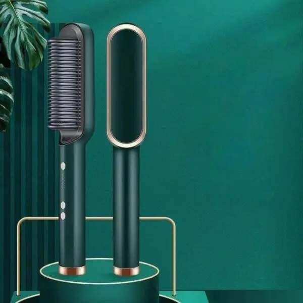 3 in 1 Professional Hair Straightener Brush | Fast Heating with Temperature Control