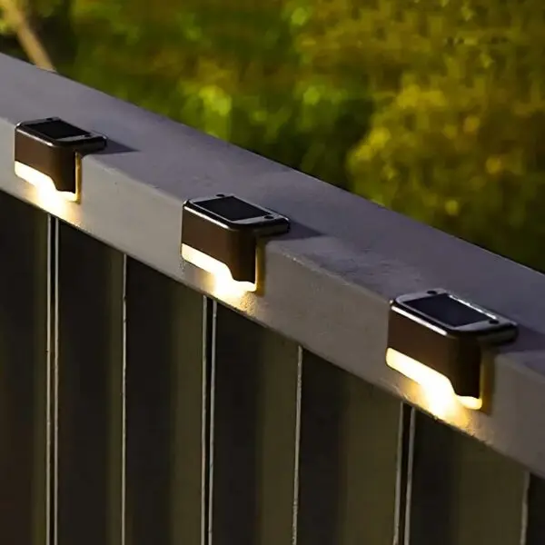 Solar Deck Lights – Waterproof Outdoor Lighting for Pathways and Gardens (Pack of 4)