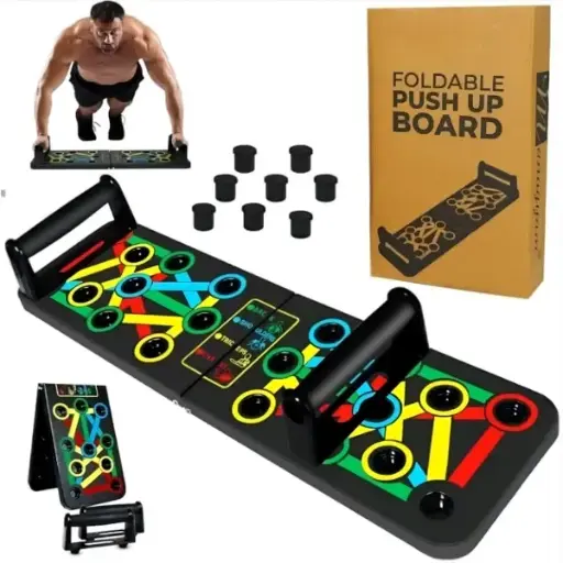 15 in 1 Foldable Push-Up Board – Ultimate Multifunctional Home Workout Equipment