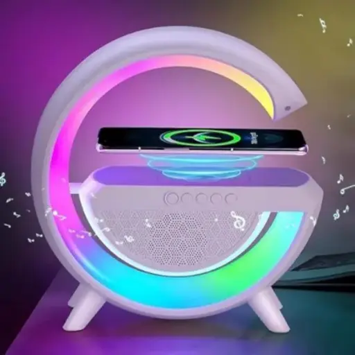 G Shape Wireless Charging Atmosphere Lamp with Bluetooth Speaker