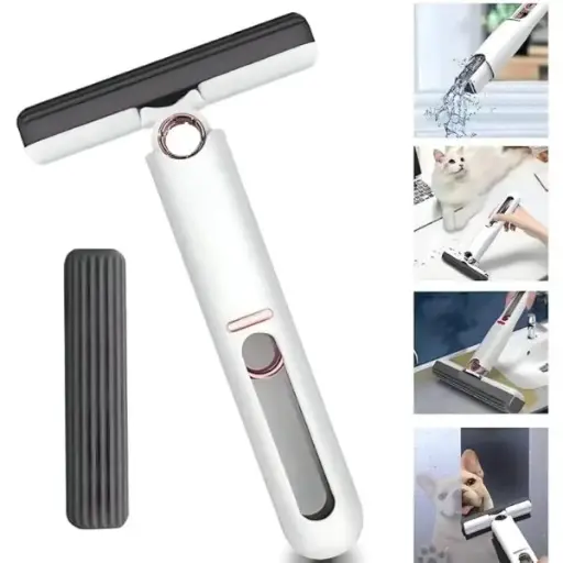 Portable Squeeze Mini Mop Tool with Super Absorbent Microfiber
