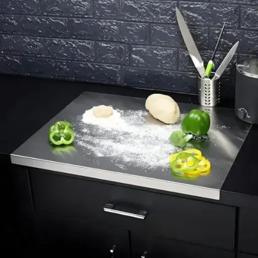 Premium Stainless Steel Kitchen Chopping Board with Rounded Edge