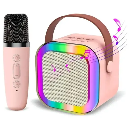 Rechargeable Portable Bluetooth Speaker with Karaoke Mic