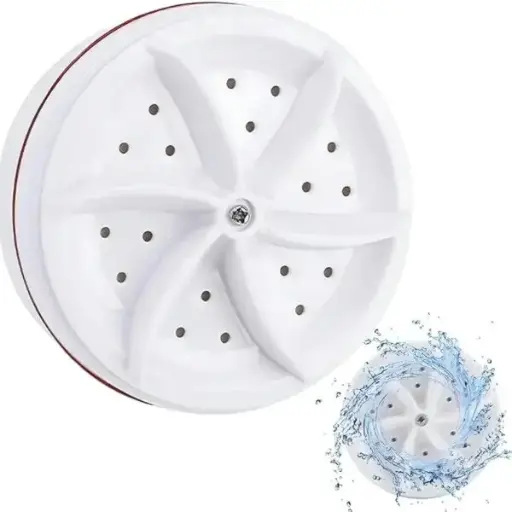 2 in 1 Mini Washing Machine Portable Rotating Ultrasonic Magic Turbine Washer
