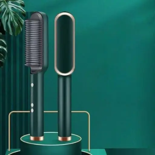 3 in 1 Professional Hair Straightener Brush | Fast Heating with Temperature Control